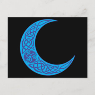 Celtic Blue Måne Vykort