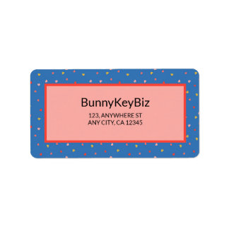 Celtic Blue Mini Hearts Business Company Adress Adressetikett