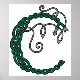 Celtic Brev C-utskrift Poster