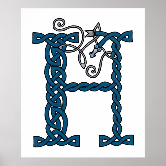 Celtic Brev H-utskrift Poster (Framsidan)