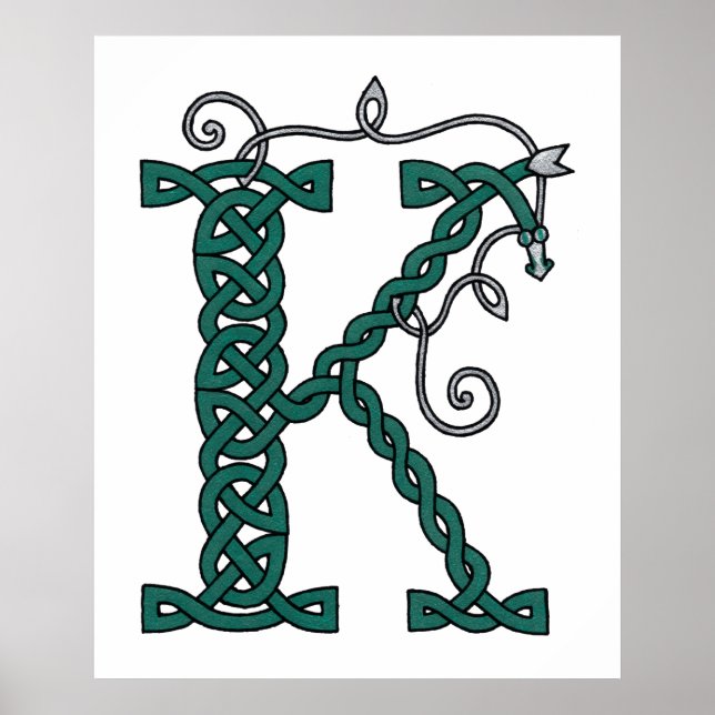 Celtic Brev K-utskrift Poster (Framsidan)