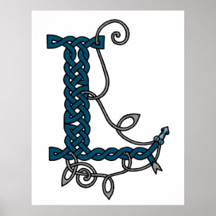 Celtic Brev L-utskrift Poster
