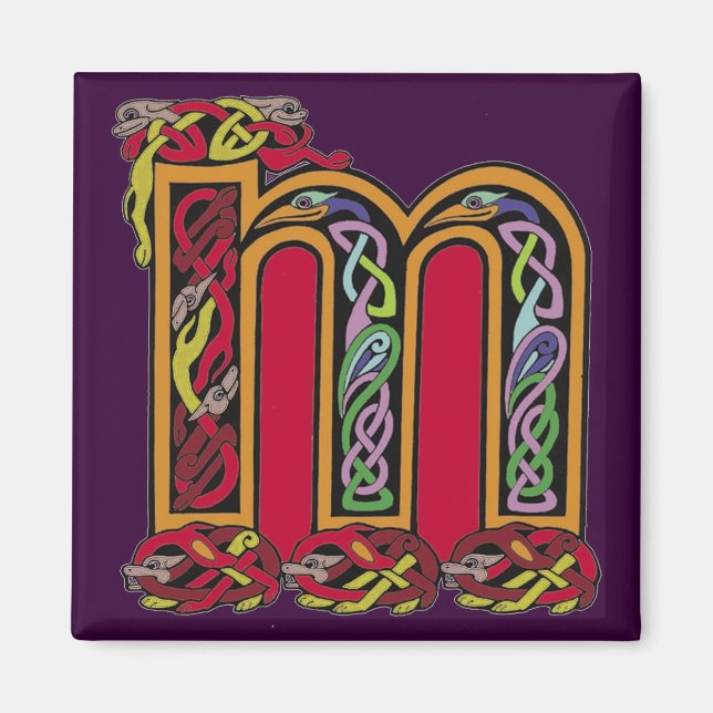Celtic Brev 'M' - Magnet (Framsidan)