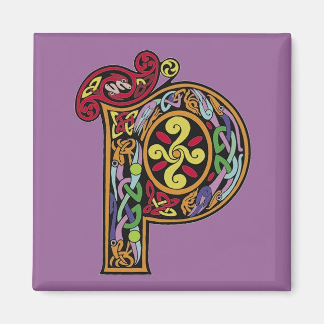 Celtic Brev 'P' - Magnet (Framsidan)