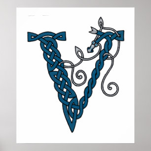 Celtic Brev V-utskrift Poster