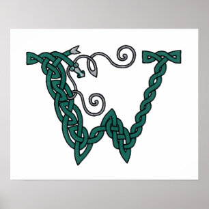 Celtic Brev W-utskrift Poster