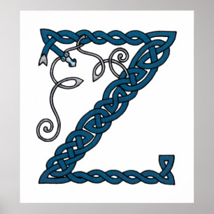 Celtic Brev Z-utskrift Poster