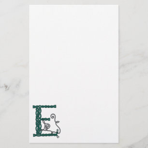Celtic brevpapper för brev E