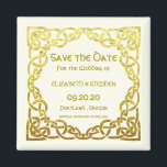 Celtic Bröllop Faux Guld Celtic Knot Spara datumet Magnet<br><div class="desc">Elegant Celtic Bröllop Faux Guld Celtic Knot Design on Ivory . Det här är ett redo för mall där du kan lägga till bröllop-information till. Om du vill ändra bakgrunden till färg eller teckensnittet klickar du på anpassa ytterligare i slutet av mallen.</div>