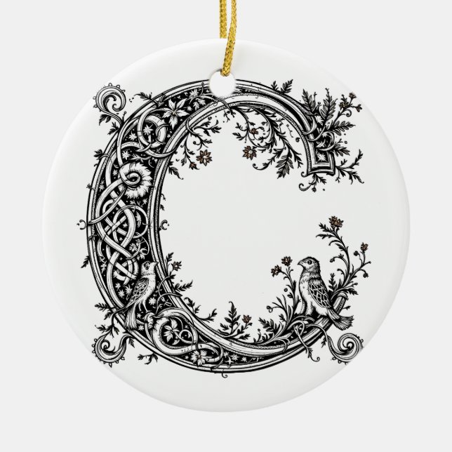Celtic "C" with Birds Ornament (Framsidan)