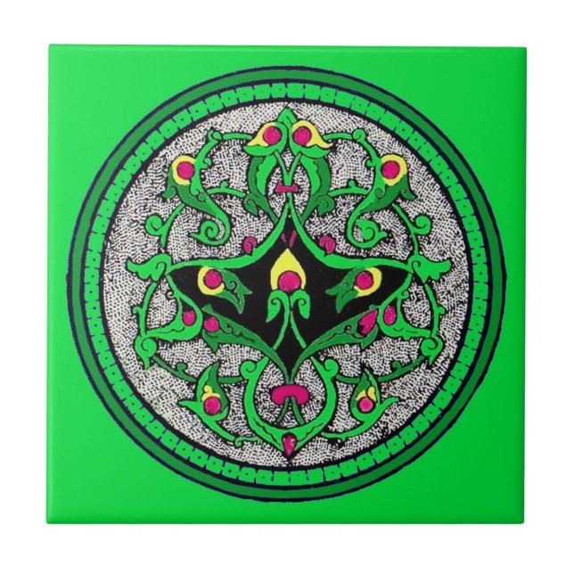 Celtic cartouche kakelplatta (Framsidan)