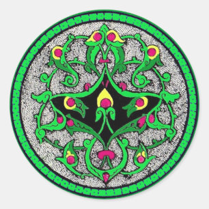 Celtic cartouche runt klistermärke
