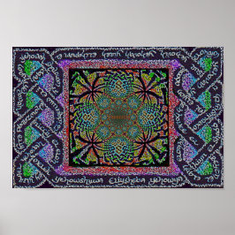 Celtic Christian Hebrew namn of YHWH knot Poster