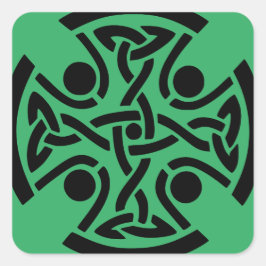 Celtic Christian kor Fyrkantigt Klistermärke
