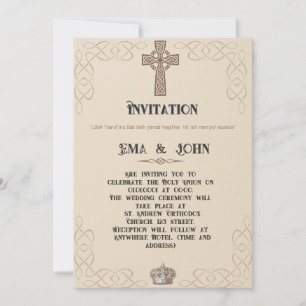 Celtic Christian Wedding-inbjudan Inbjudningar
