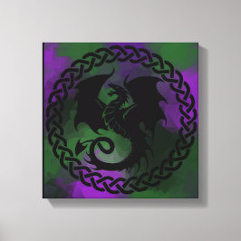 Celtic Circle Dragon Canvastryck