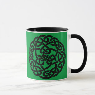 Celtic Circle Irish Grönt and Black Mugg