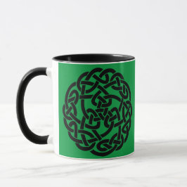 Celtic Circle Irish Grönt and Black Mugg