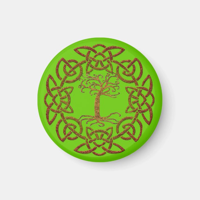 Celtic Circle Livets träd Irish-supporter Magnet (Framsidan)