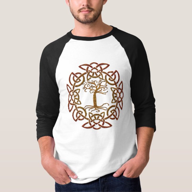 Celtic Circle Livets träd Shirt T-shirt (Framsida)
