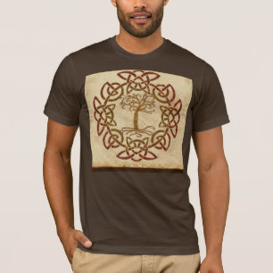 Celtic Circle Träd-Älskare Manar Tee Shirt