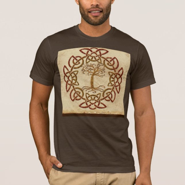Celtic Circle Träd-Älskare Manar Tee Shirt (Framsida)