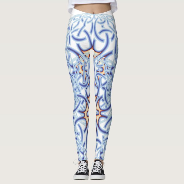 Celtic Circular Motif in Pastel Färg Leggings (Framsida)