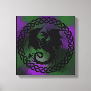 Celtic cirklar draken canvastryck