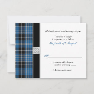 Celtic Clark Tartan Bröllop OSA Reply Kort