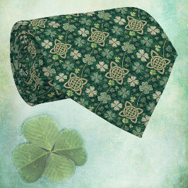 Celtic Cross and Irish Clover Green Vintage Look  Slips