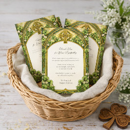 Celtic Cross Funeral Sympathy Thank You Tack Kort