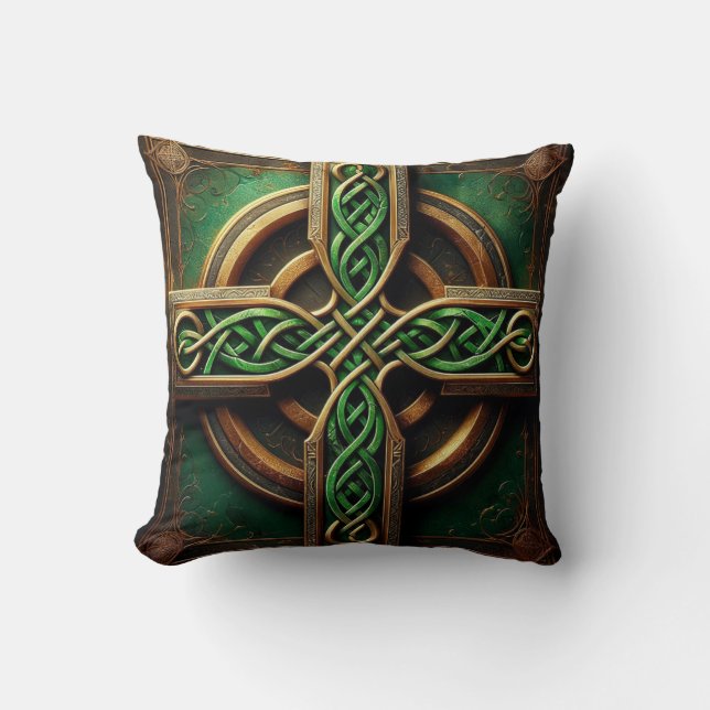 Celtic Cross Throw Pillow Kudde (Framsida)