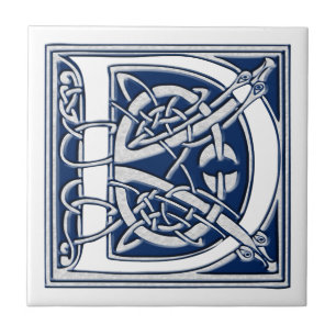 Celtic D Monogram Kakelplatta