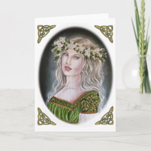 Celtic dam, Guinevere-hälsningskort Kort