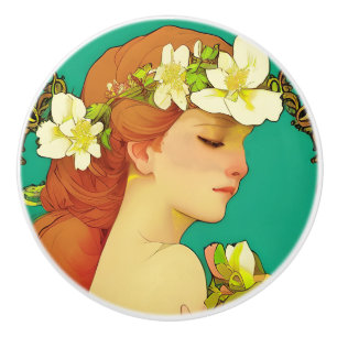 Celtic Dam med Flowers i Hair Knopp