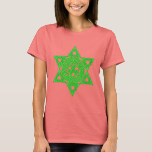 Celtic davidsstjärnakvinna skjortor tee