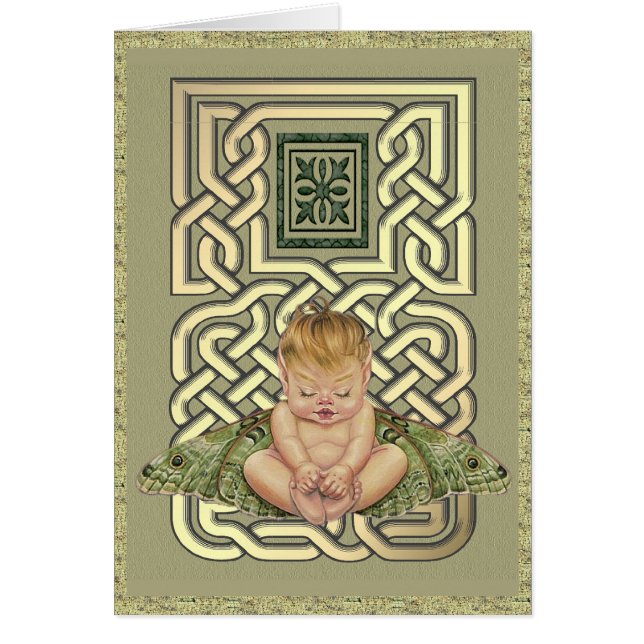 Celtic dekorativ fjärilsfe OBS kort (Framsidan)