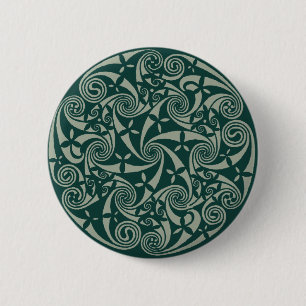 Celtic design för fnurramedaljongrunda, irländsk knapp