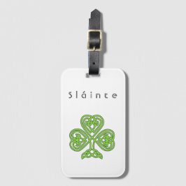 Celtic Design Shamrock St. Patrick's Day Slainte Bagagebricka