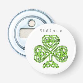 Celtic Design Shamrock St. Patrick's Day Slainte Flasköppnare