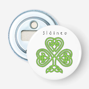 Celtic Design Shamrock St. Patrick's Day Slainte Flasköppnare