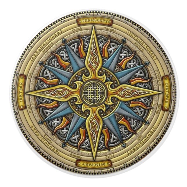 Celtic designdörr eller enhetsknopp knopp (Framsidan)