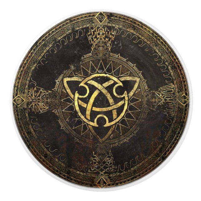 Celtic designdörr eller enhetsknopp knopp (Framsidan)