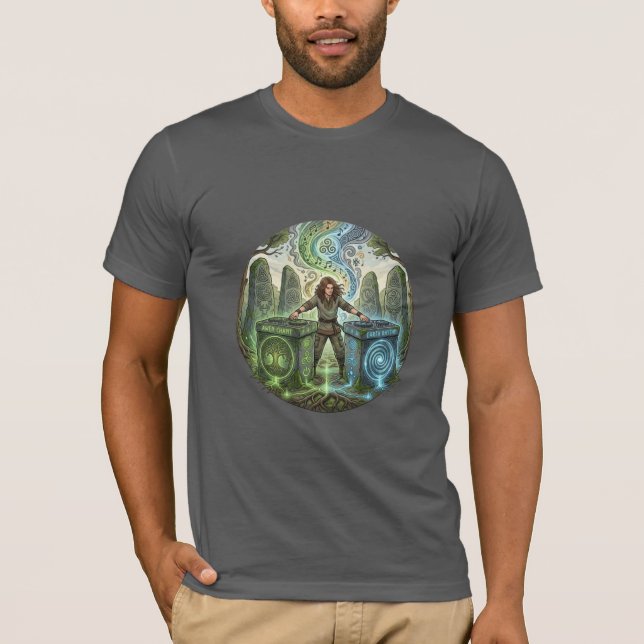 Celtic DJ Ritual Illustration T-Shirt (Framsida)