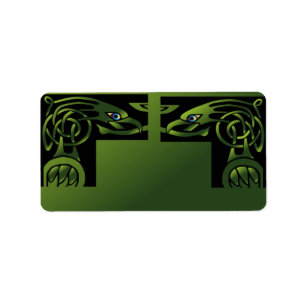 Celtic Dragon Address Label Adressetikett