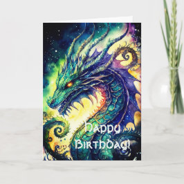 Celtic Dragon Birthday Greeting Card Kort