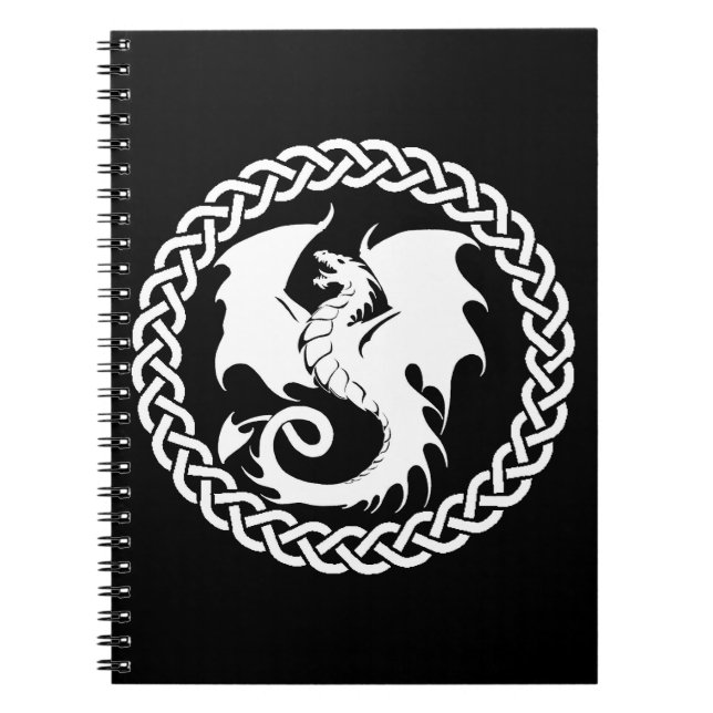 Celtic Dragon Circle Anteckningsbok (Framsidan)