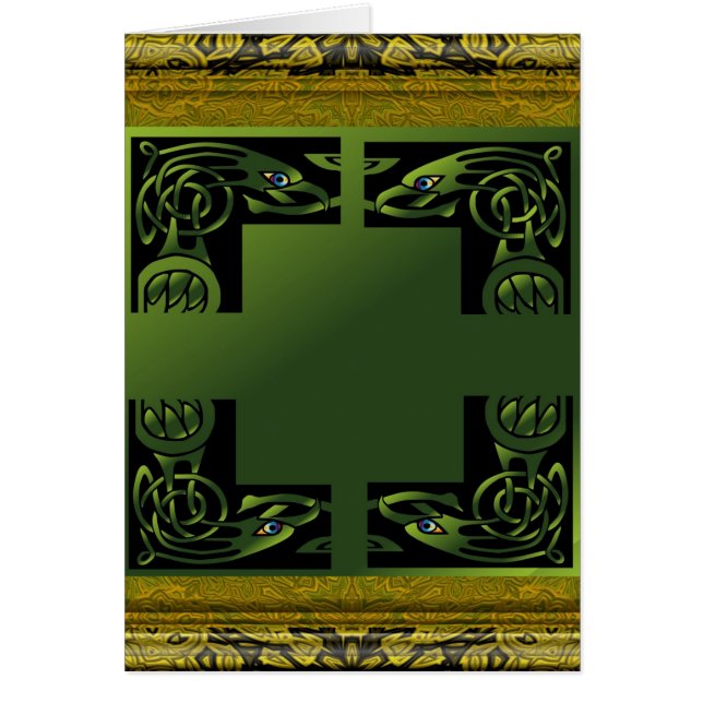 Celtic Dragon Hälsningskort (Framsidan)