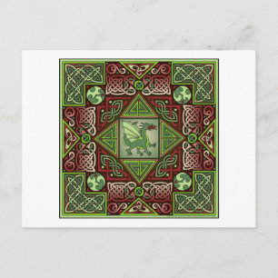 Celtic Dragon Labyrinth Vykort