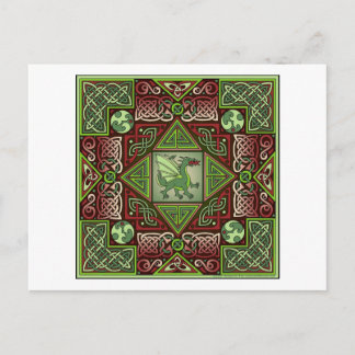 Celtic Dragon Labyrinth Vykort